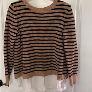 Loft striped sweater sz m